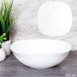 Салатник квадратный 500 мл 165 мм тарелка глубокая / Sq/FLFW65 (WHITE) /уп 48/ - Галеонтрейд фото 2