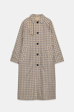 ZW COLLECTION REVERSIBLE CHECKS TRENCH COAT - Zara фото 8