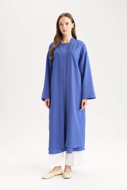 Relax Fit Sal Yaka Krink?l Kumas Uzun Kimono - Defacto фото 2