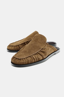 SPLIT SUEDE MULE LOAFERS - Zara фото 10