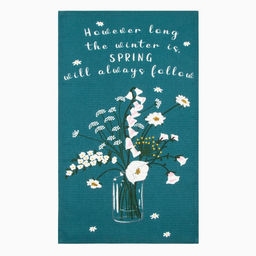 Набор кухонных полотенец Доляна Hello spring 35х60 см -4 шт, 100% хлопок, вафля 160 г/м2  фото 3