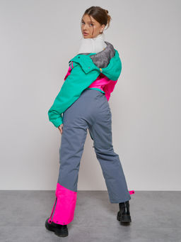 Горнолыжный комбинезон женский зимний зеленого цвета 2327Z - Chunmai фото 25