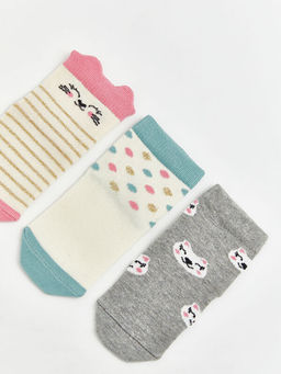 Desenli K?z Bebek Soket ?orap 3l?