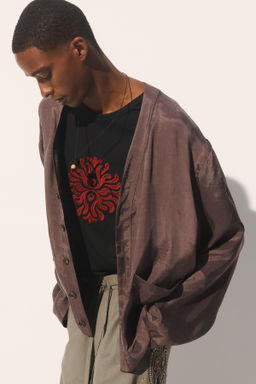 CHAQUETA RELAXED FIT LYOCELL - VISCOSA / Gris - Zara фото 2