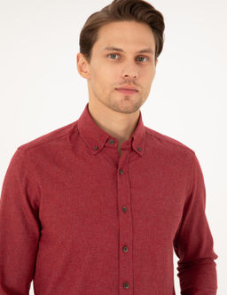Рубашка Pierre Cardin Regular Fit вишневая