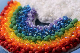 Klart набор для вышивания 10-027 Брошь. Радуга 6.5 х 6.5 см