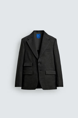 BLAZER TRAJE TWILL 100% LINO AARON LEVINE X ZARA / Negro  фото 6