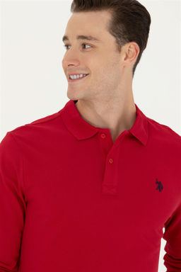 U. S. Polo Assn Мужская красная базовая толстовка с воротником поло - U.s. polo assn фото 2