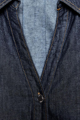 Z1975 WIDE SLEEVE DENIM SHIRT - Zara фото 7