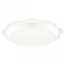 "Махаон" Тарелка мелкая фарфоровая д265мм, h27мм, волнистый край, с деколью, черный/белый, в коробке (Китай)