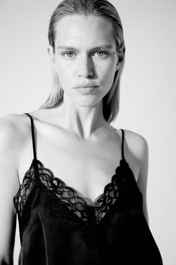 Pijama de saten con encaje - H&m фото 3