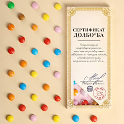 Драже шоколадное Сертификат, 20 г. (18+)