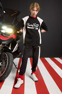 Bisiklet Yaka Bask_l_ Sweatshirt Erkek _ocuk - Defacto фото 2