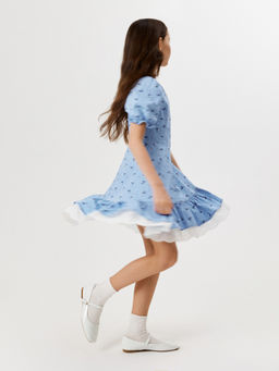 ACOOLA / Платье детское для девочек Valen голубой принт  фото 7