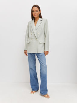 Двубортный жакет из фактурной вискозы - TO BE ONE фото 4