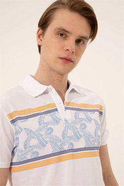 U. S. Polo Assn Мужская белая футболка с воротником-поло - U.s. polo assn фото 9