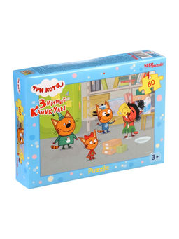 Цена за 2 шт. Пазл «Три кота. Зимние каникулы», 60 элементов