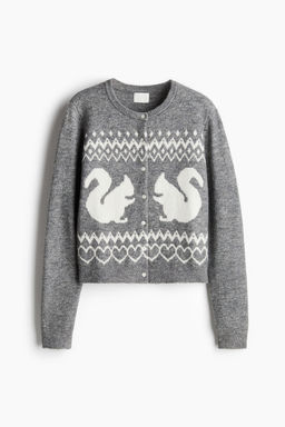 Cardigan en punto jacquard - H&m фото 6