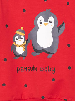 Bisiklet Yaka Bask?l? K?z Bebek E?ofman Tak?m