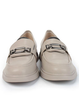 01-PDS133-2 GRAY BEIGE Ботинки демисезонные женские (натуральная кожа)