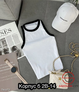 Майка в рубчик летняя женская