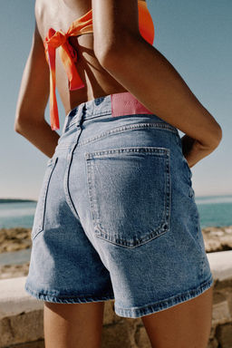 SHORTS Z1975 MOM FIT / Azul medio - Zara фото 5