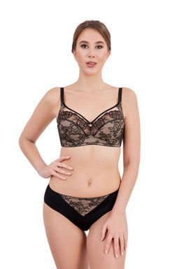 NEW БЮСТГАЛЬТЕР Milavitsa 128010/D74 черный с нюдом  фото 4