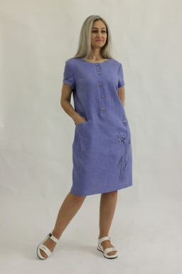 100% ЛЁН Платье с вышивкой - Елецкие узоры фото 3