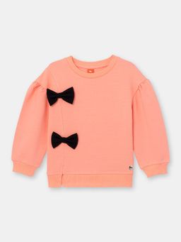 CRB wear/CSKG 63367-28-300 Джемпер модель "свитшот" для девочки, коралловый/Ex.Cherubino