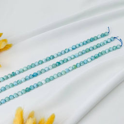 Бусины для украшений из Ларимара (56 бусин) 38 см