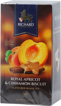 Richard. Абрикос и имбирный пряник карт.упаковка, 20 пак.