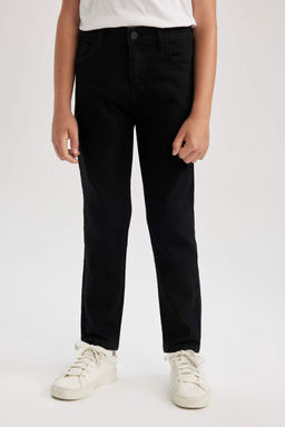 Джинсовые брюки прямого кроя для мальчиков Снова в школу - Defacto фото 4