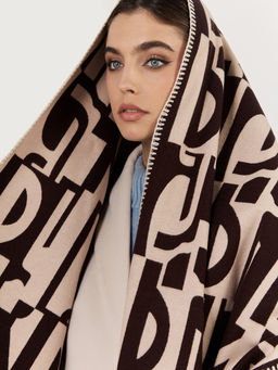 в составе ШЕРСТЬ  и КАШЕМИР Большой, мягкий, теплый  двусторонний палантин