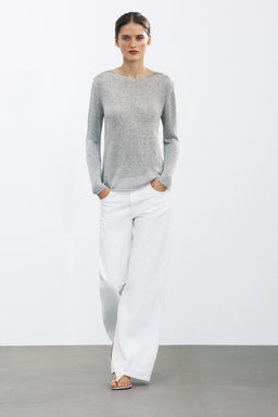 METALLIC KNIT JUMPER