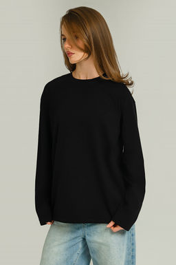 Арт. 12701/1 Лонгслив оверсайз 42-52 (6 шт) Цвет:черный