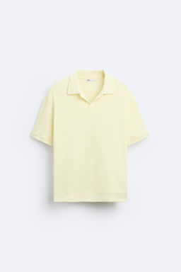 TEXTURED POLO SHIRT WITH RIBBED TRIMS - Zara фото 42