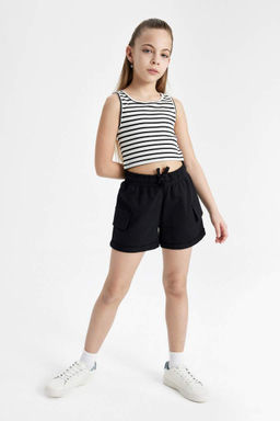 Шорты карго с карманами для девочек