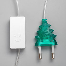 Гирлянда Нить 5 м с насадками Ёлка в крапинку, IP20, прозрачная нить, 20 LED, свечение мульти (RG/RB), мигание, 220 В - Luazon lighting фото 6