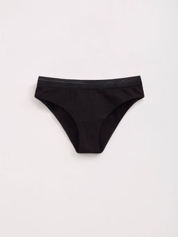 CONTE Poetic LB 1528 Трусы бикини из хлопка с ажурной тесьмой coffee-black - Conte elegant фото 7