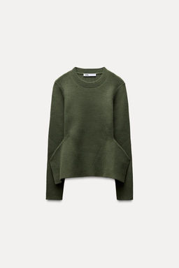 KNIT PEPLUM SWEATER - Zara фото 5