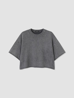 Bisiklet Yaka Oversize Kad?n Ti??rt