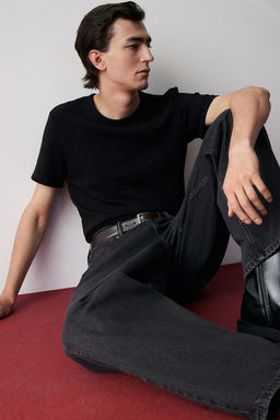 Camiseta con textura Slim Fit