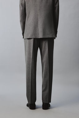 PANTAL?N TRAJE RAYA DIPLOM?TICA CON LANA / Gris - Zara фото 3