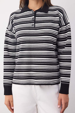 Wardrobe Essentials Lacivert Premium/Ozel Iplik Polo Yaka Triko Kazak | TWOAW26KZ00060 - Trendyolmilla фото 16