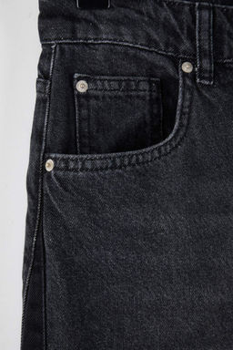 Ozel Koleksiyon Mavi Yuksek Bel Renk Bloklu Wide Leg Genis Paca Jeans TWOAW26JE00099 - Trendyolmilla фото 9