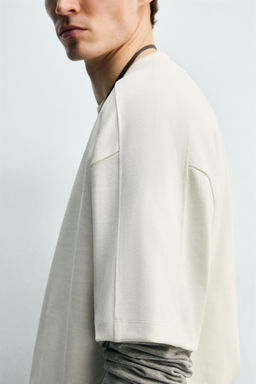 COMPACT TEXTURED SWEATSHIRT - Zara фото 6