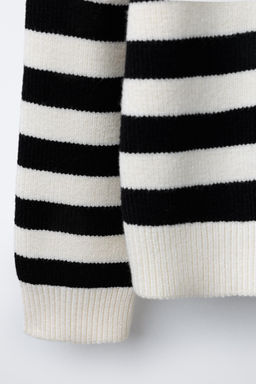 STRIPED KNIT SWEATER WITH ZIP - Zara фото 4