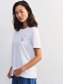 Футболка из хлопка с принтом ZR2605013411-1 / Zarina