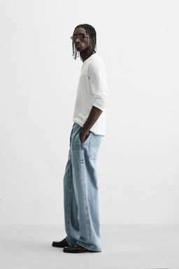 RELAXED FIT JOGGER WAIST JEANS - Zara фото 4