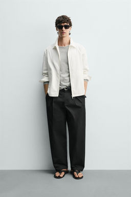 SOBRECAMISA REGULAR FIT CREMALLERA / Piedra